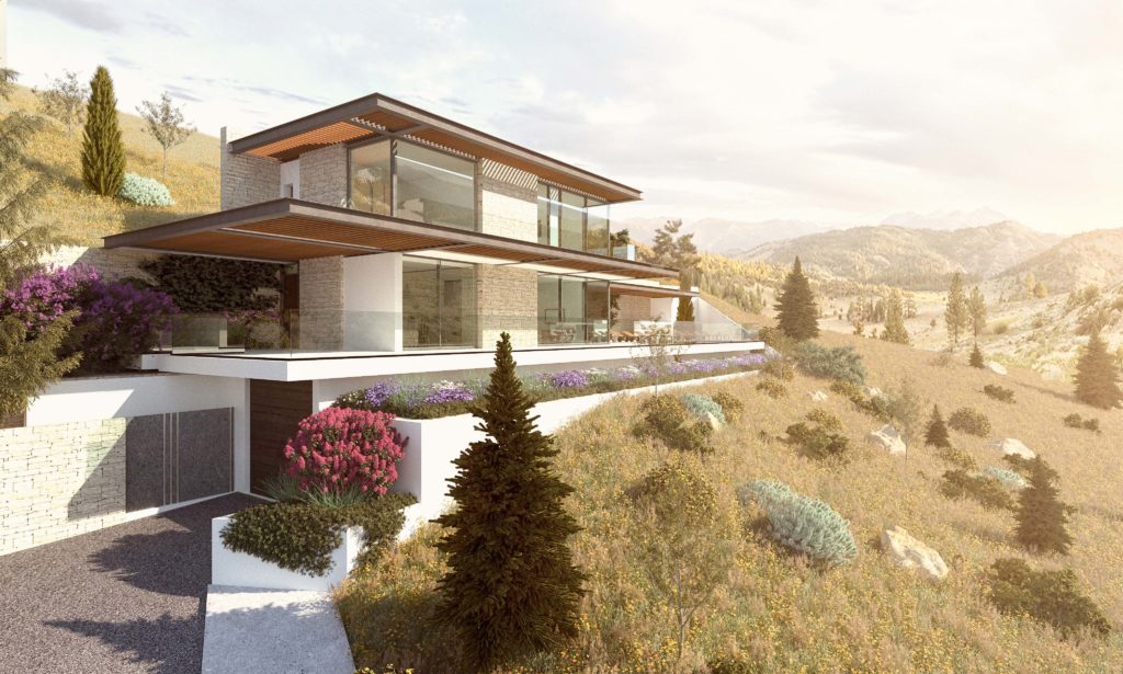Visualizations of House in Pegia for UDS Architects